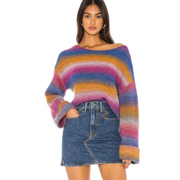 Wildfox Maverick Sweater Multicolor Size Medium NWT - Picture 1 of 7